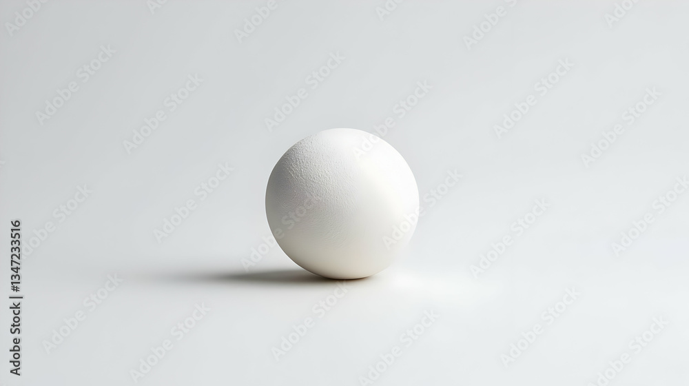 Single White Egg Isolated on Plain Background with Soft Lighting and Subtle Shadow Single White Egg Isolated on Plain Background with Soft Lighting and Subtle Shadow