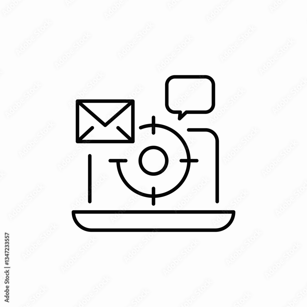 laptop platform messaging icon sign vector laptop platform messaging icon sign vector