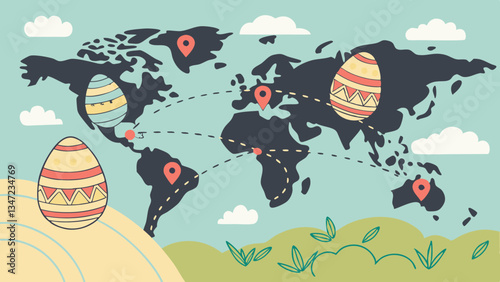 Easter holiday. International egg delivery. Egg delivery worldwide