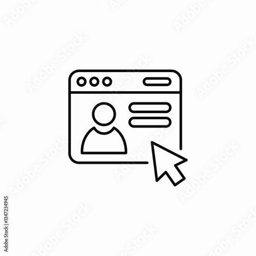profile navigation icon sign vector