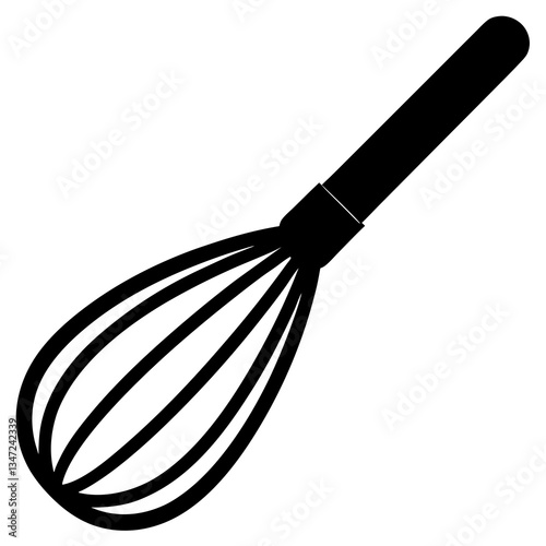 A whisk spinning too fast silhouette vector illustration