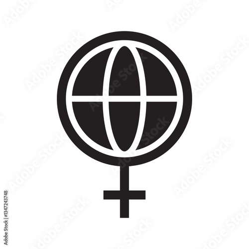 ikon hari wanita sedunia gaya solid vektor. Untuk situs web, logo, aplikasi, desain UI Anda. Ilustrasi vektor, terisolasi pada latar belakang putih