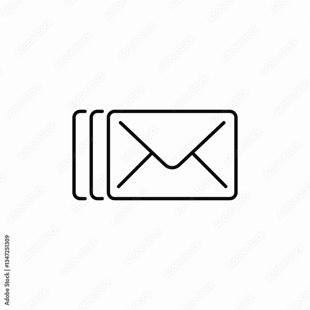 message stack icon sign vector message stack icon sign vector
