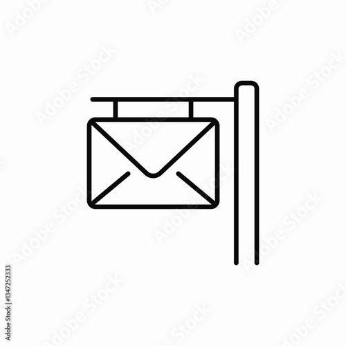 post office icon sign vector