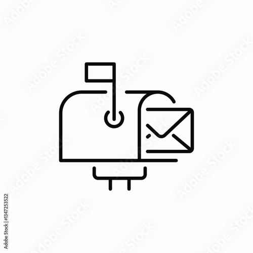 street mail box icon sign vector
