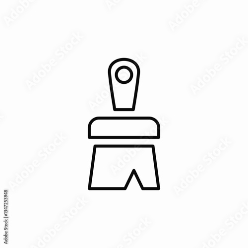 wide brush icon sign vector