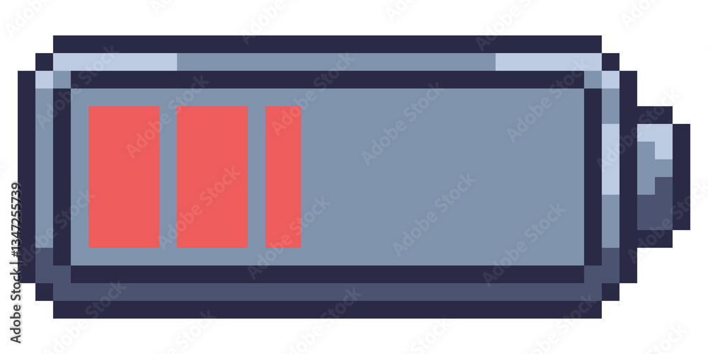 pixel UI battery charging game pixel UI battery charging game