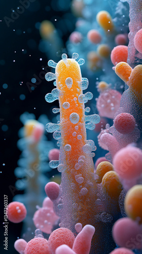 Magnification of Free-Living Bacteria Under Microscope