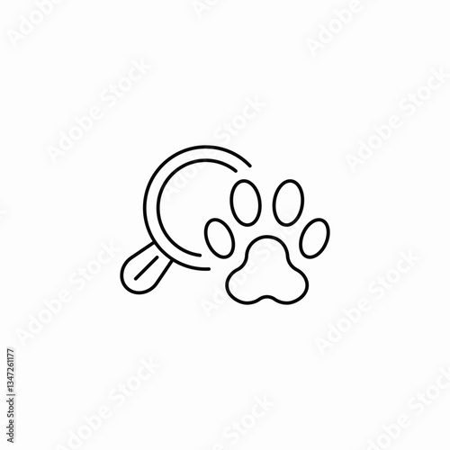 animal search icon sign vector
