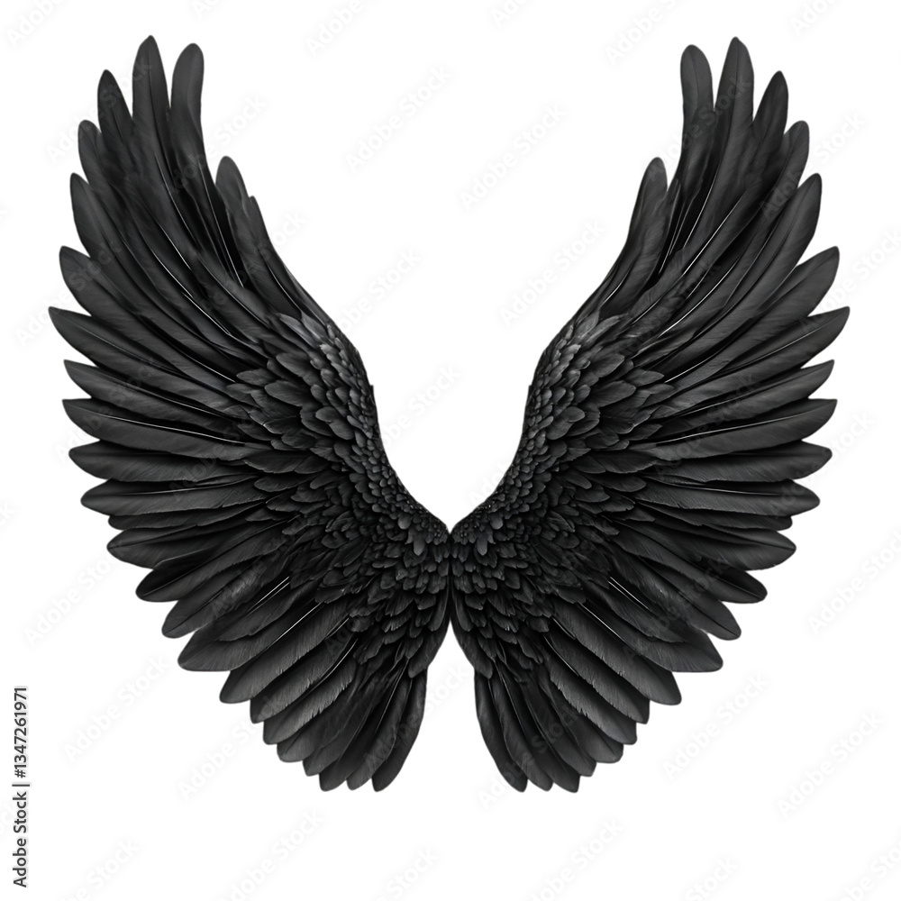 Obraz premium Majestic Dark Wings Powerful Flight Mysterious Beauty