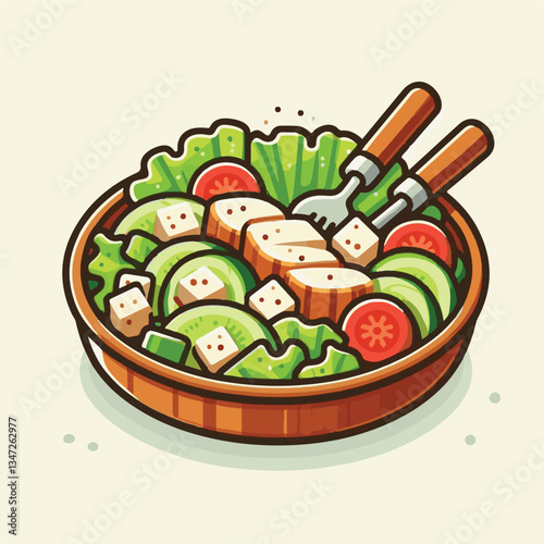 healthy, lunch, food, cheese, meal, lettuce, fresh, salad, green, gourmet, bread, parmesan, delicious, sauce, vegetable, dinner, caesar, bowl, chicken, appetizer, cuisine, dish, crouton, grilled, plat