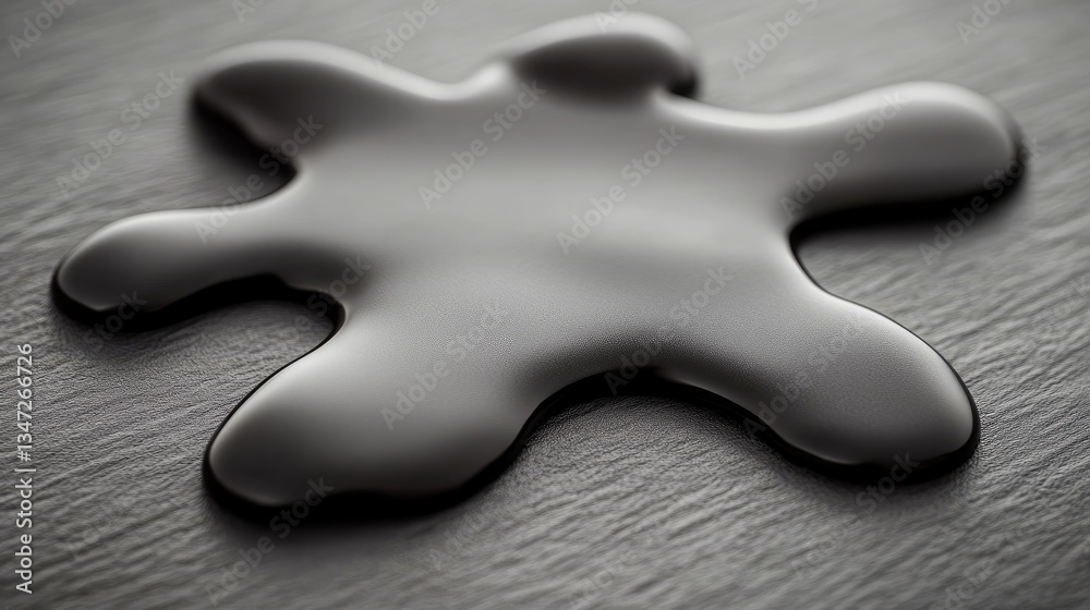 Obraz premium Dark Liquid Blot on Dark Surface