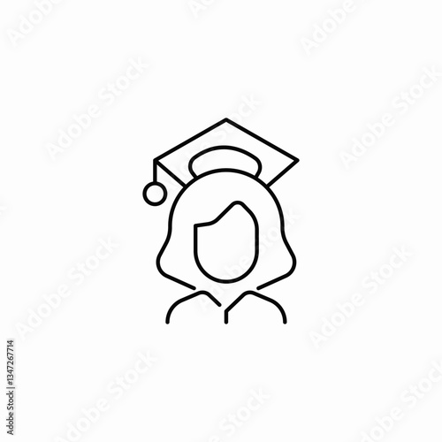 university graduate icon sign vector