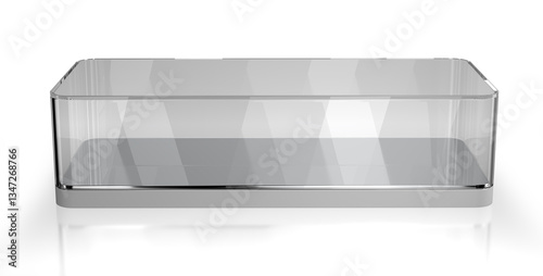 Wallpaper Mural Clear acrylic rectangle tray organizer for desk or counter. 3d illustration on white background Torontodigital.ca