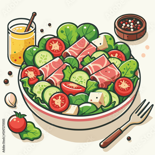 healthy, lunch, food, cheese, meal, lettuce, fresh, salad, green, gourmet, bread, parmesan, delicious, sauce, vegetable, dinner, caesar, bowl, chicken, appetizer, cuisine, dish, crouton, grilled, plat