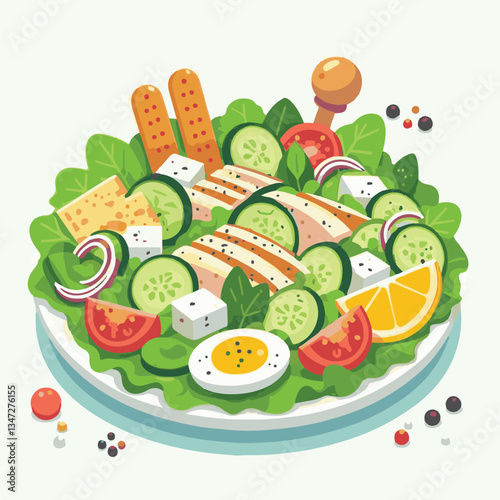 healthy, lunch, food, cheese, meal, lettuce, fresh, salad, green, gourmet, bread, parmesan, delicious, sauce, vegetable, dinner, caesar, bowl, chicken, appetizer, cuisine, dish, crouton, grilled, plat