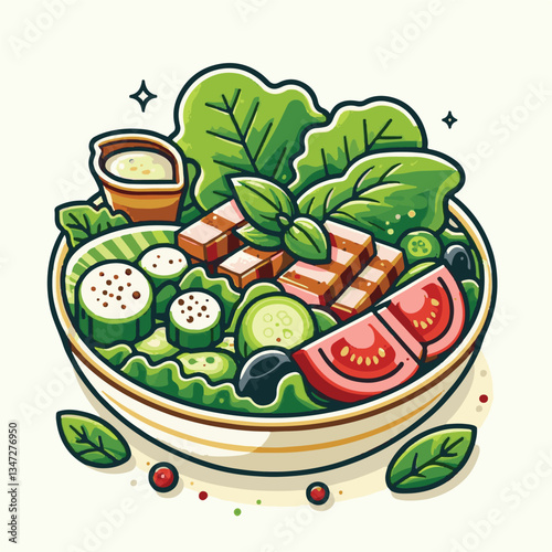 healthy, lunch, food, cheese, meal, lettuce, fresh, salad, green, gourmet, bread, parmesan, delicious, sauce, vegetable, dinner, caesar, bowl, chicken, appetizer, cuisine, dish, crouton, grilled, plat