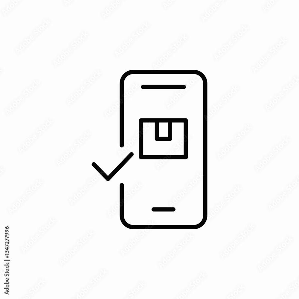 delivery mobile application completion icon sign vector delivery mobile application completion icon sign vector