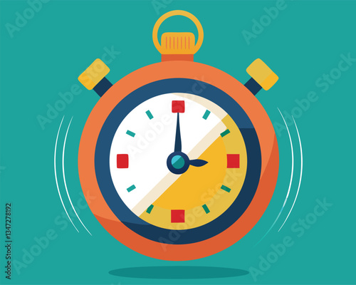 Stopwatch Illustration. Time Management and Efficiency