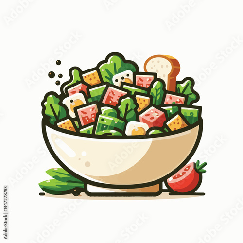 healthy, lunch, food, cheese, meal, lettuce, fresh, salad, green, gourmet, bread, parmesan, delicious, sauce, vegetable, dinner, caesar, bowl, chicken, appetizer, cuisine, dish, crouton, grilled, plat
