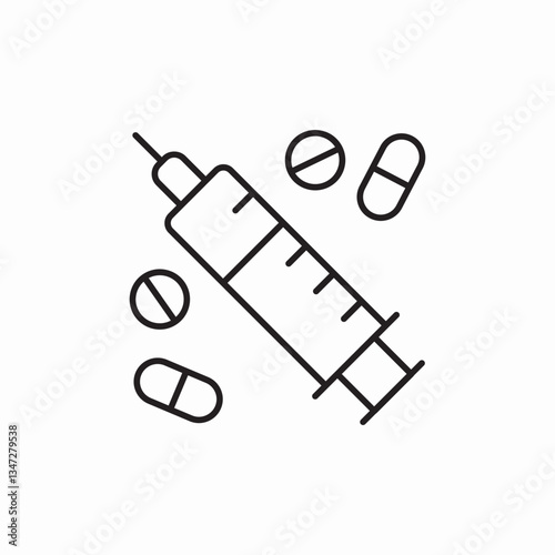 injection treatment icon sign vector