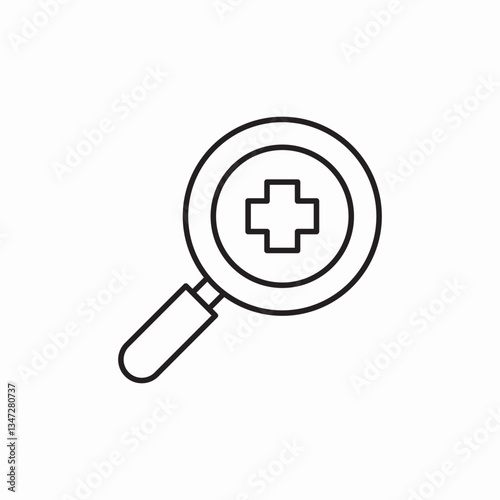 medical search icon sign vector