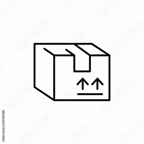 upright package icon sign vector