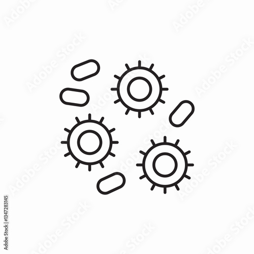 virus entities icon sign vector