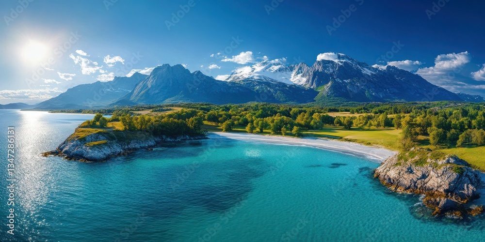Fototapeta premium Alaska landscape banner