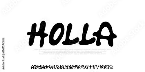 Original handwritten custom font, Display typeface vector ,typography poster psychedelic ,Surfing font collection, artwork design for fashion,sport, urban,movie,film,and brand. Illustration