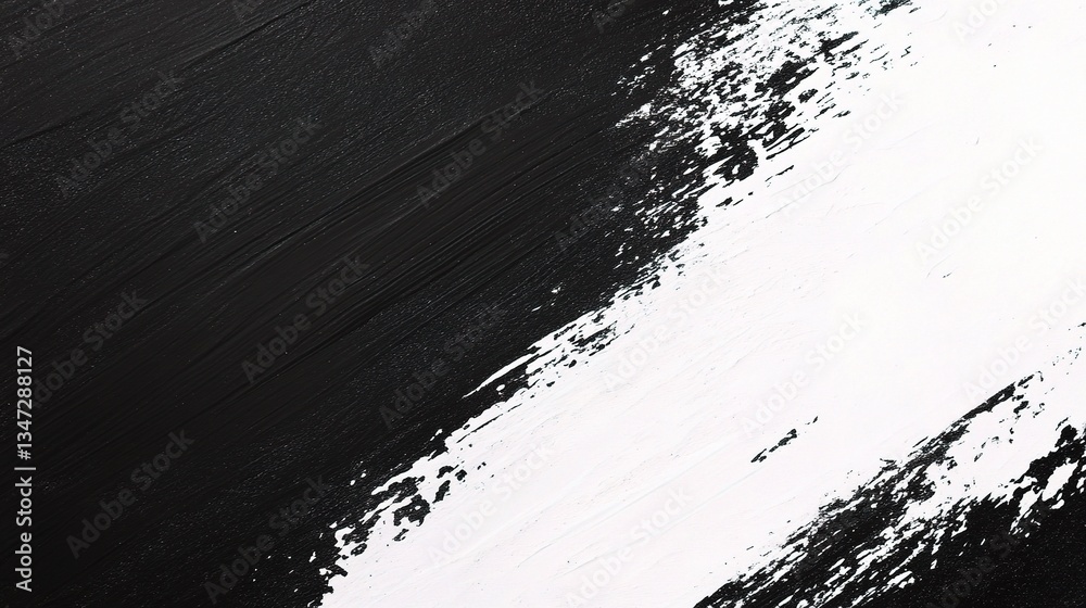 Obraz premium Distressed Black and White Texture with Rough Brush Strokes