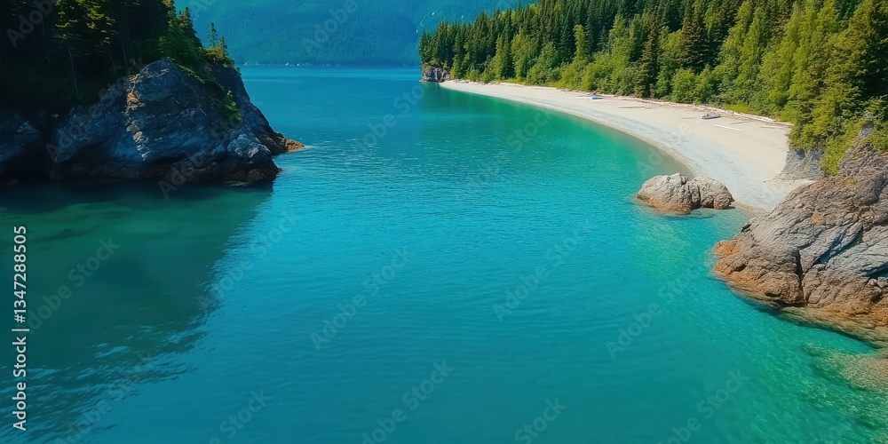 Fototapeta premium Alaska landscape banner