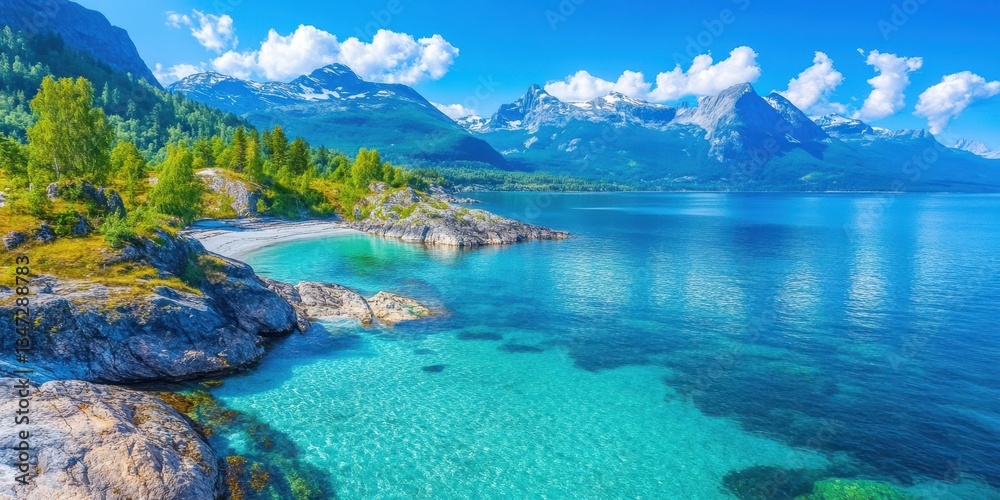 Fototapeta premium Alaska landscape banner