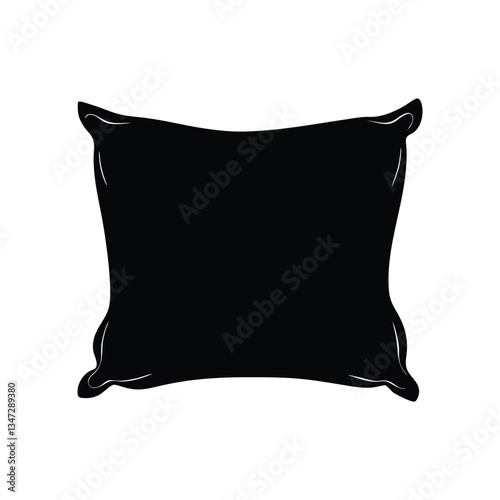 pillow black silhouette art