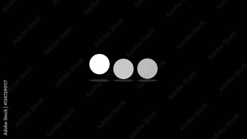 dots blinking loader on green screen. 4K video footage .Blinking dots loading animation black and white. Digital data update animated .