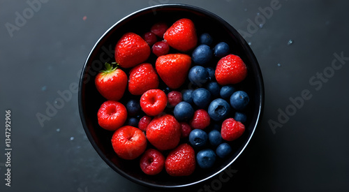 berries in a glass