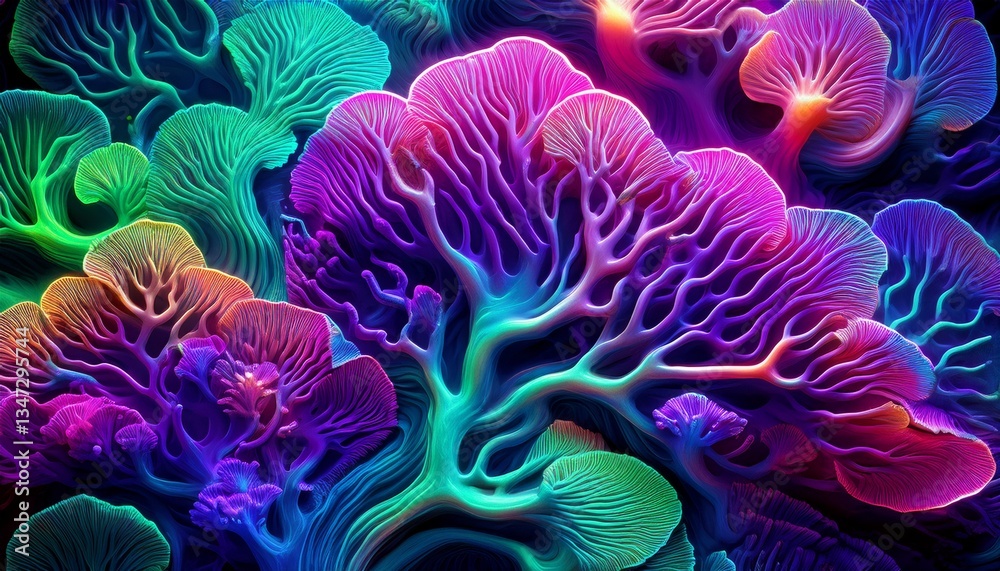 Obraz premium Neon coral texture background