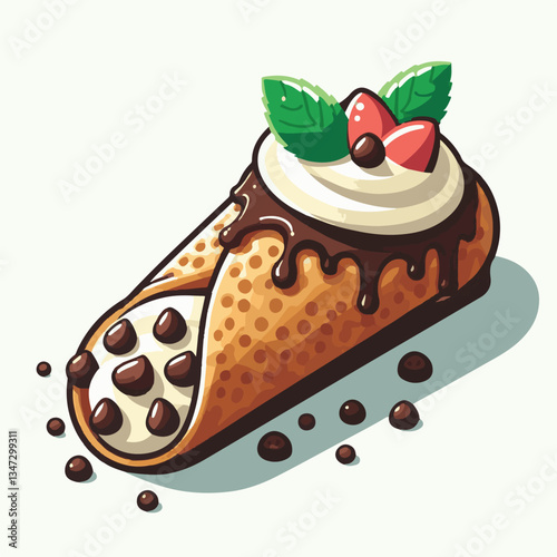 dessert, pastry, sweet, cannoli, food, chocolate, cream, italian, delicious, bakery, gourmet, italy, traditional, cannolo, background, sicily, breakfast, white, filling, creamy, sugar, baked, crust, c
