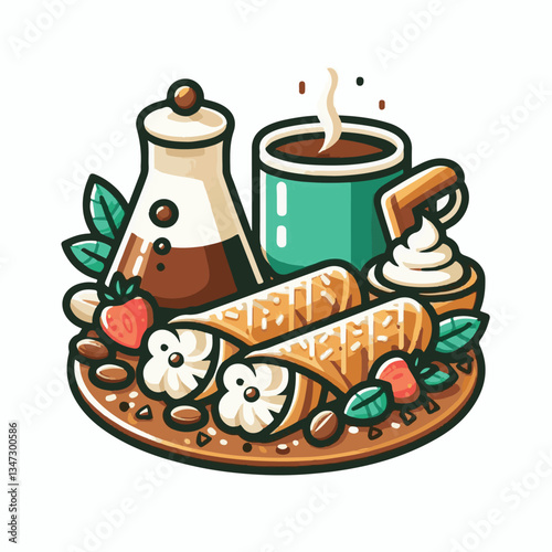 dessert, pastry, sweet, cannoli, food, chocolate, cream, italian, delicious, bakery, gourmet, italy, traditional, cannolo, background, sicily, breakfast, white, filling, creamy, sugar, baked, crust, c