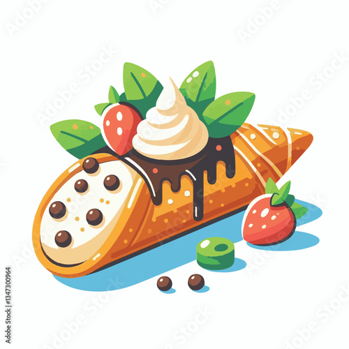 dessert, pastry, sweet, cannoli, food, chocolate, cream, italian, delicious, bakery, gourmet, italy, traditional, cannolo, background, sicily, breakfast, white, filling, creamy, sugar, baked, crust, c