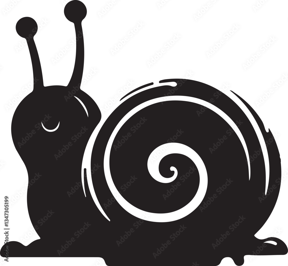 Adorable Snail in Nature – Cute and Detailed Vector Illustration Adorable Snail in Nature – Cute and Detailed Vector Illustration