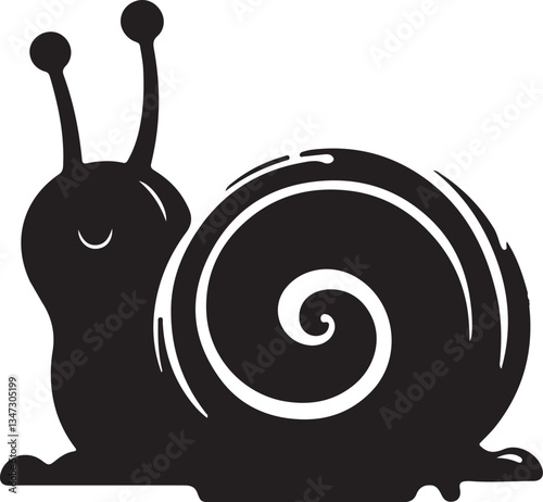 Adorable Snail in Nature – Cute and Detailed Vector Illustration