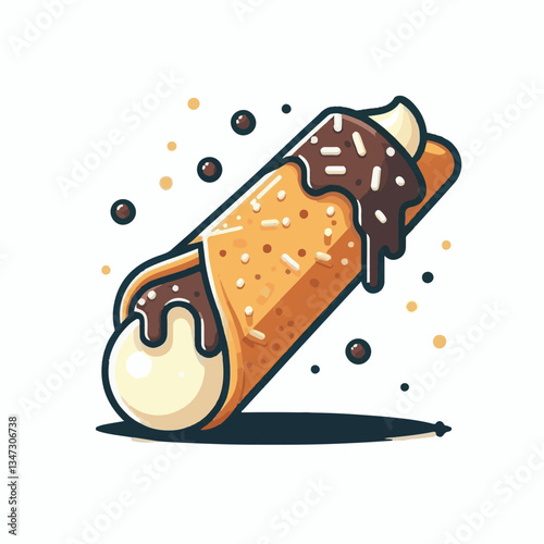 dessert, pastry, sweet, cannoli, food, chocolate, cream, italian, delicious, bakery, gourmet, italy, traditional, cannolo, background, sicily, breakfast, white, filling, creamy, sugar, baked, crust, c
