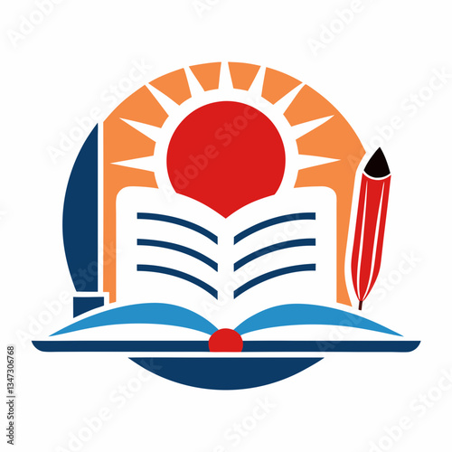 An educational vector logo illustration