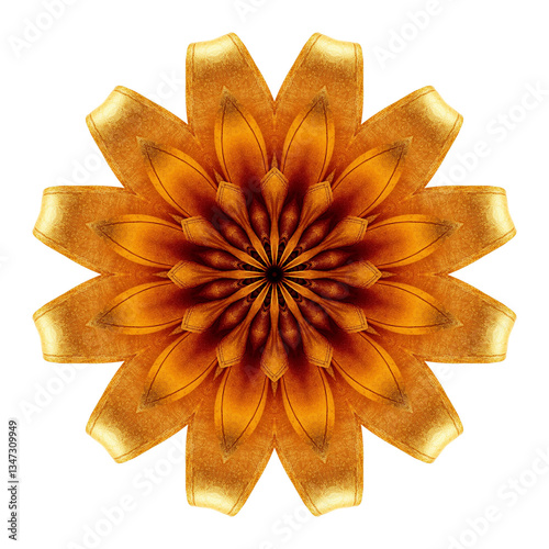 Gold design, decorative element on a transparent background