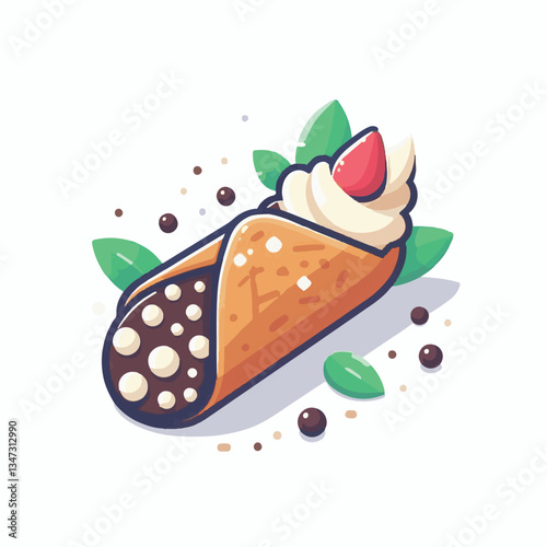 dessert, pastry, sweet, cannoli, food, chocolate, cream, italian, delicious, bakery, gourmet, italy, traditional, cannolo, background, sicily, breakfast, white, filling, creamy, sugar, baked, crust, c