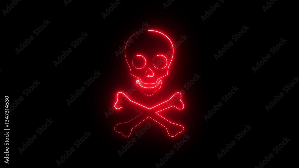Abstract shape icon of human danger skull design decorations .skull and crossbones icon animation best object on black that danger for human life. Abstract shape icon of human danger skull design decorations .skull and crossbones icon animation best object on black that danger for human life.