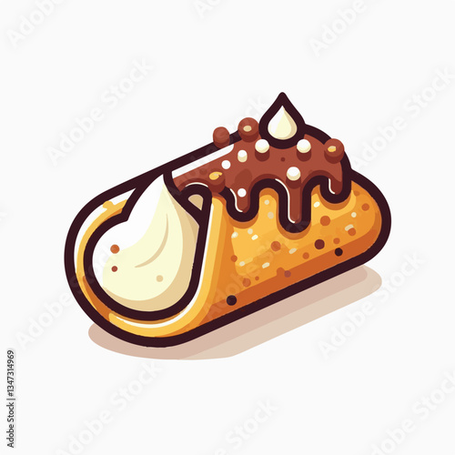 dessert, pastry, sweet, cannoli, food, chocolate, cream, italian, delicious, bakery, gourmet, italy, traditional, cannolo, background, sicily, breakfast, white, filling, creamy, sugar, baked, crust, c