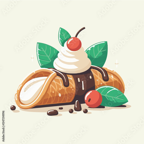 dessert, pastry, sweet, cannoli, food, chocolate, cream, italian, delicious, bakery, gourmet, italy, traditional, cannolo, background, sicily, breakfast, white, filling, creamy, sugar, baked, crust, c