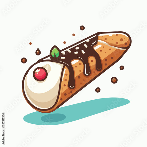 dessert, pastry, sweet, cannoli, food, chocolate, cream, italian, delicious, bakery, gourmet, italy, traditional, cannolo, background, sicily, breakfast, white, filling, creamy, sugar, baked, crust, c